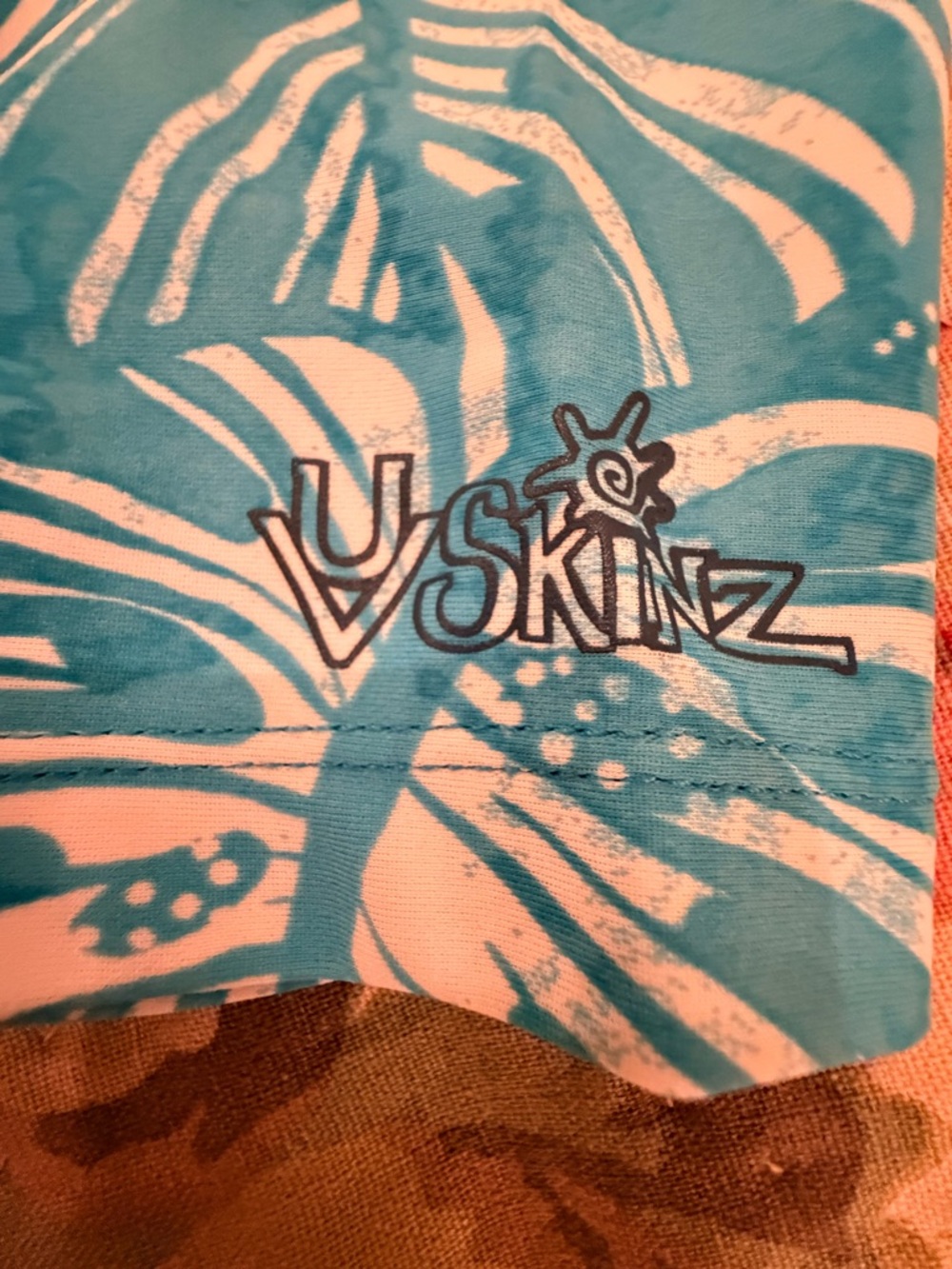 UV SKINZ 2 PIECE SET,SIZE 2X SHORTS NWT, RASHGUARD  NEW NO TAG, AQUA BLUE/WHITE. - Picture 9 of 15
